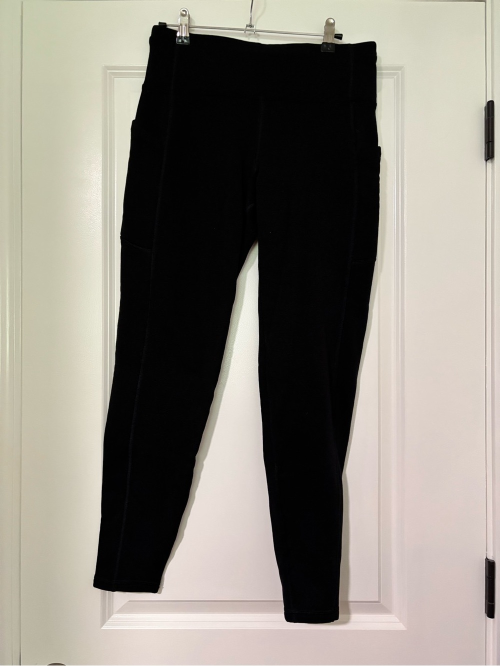 Athleta Black Polartec Leggings with Side Pockets